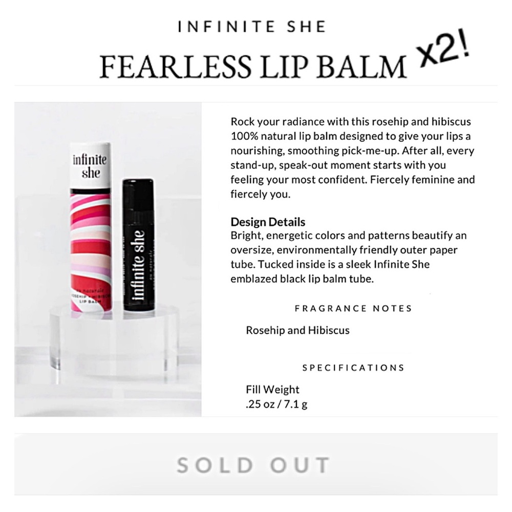 5 FEARLESS Infinite She MARGOT ELENA: 2 Mini Rollerballs, 1 LOTION, 2 Lipbalms - Picture 13 of 13